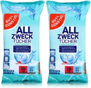 Gut & Günstig Gut & Günstig Allzwecktücher mit Frischeduft 80 Tücher (2er Pack) Reinigungstücher