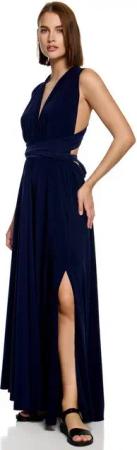 Worldclassca Abendkleid Worldclassca Abendkleid Partykleid Lang mit Schlitz Sommerkleid Maxikleid Cocktailkleid Wickelkleid Elegant Schulterfrei Ärmellos