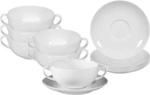 Seltmann Weiden Tasse Rondo/Liane Suppentassen mit Untertassen 360 ml, Porzellan