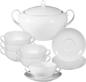Seltmann Weiden Kombiservice Rondo/Liane Suppen-Set 13er Set (13-tlg), Porzellan
