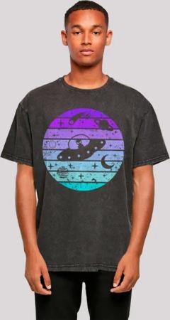 F4NT4STIC T-Shirt "Retro Alien Weltraum Sonnenuntergang", Premium Qualität