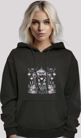 F4NT4STIC Kapuzenpullover "Skelett Paar Valentinstag", Premium Qualität