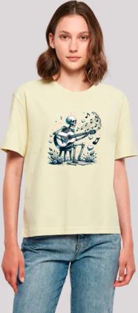 F4NT4STIC T-Shirt "Skelett spielt Gitarre, Musik, Liebe", Premium Qualität