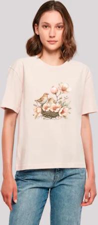 F4NT4STIC T-Shirt "Vogelnest Blumen", Premium Qualität
