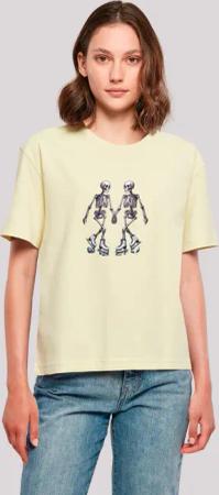 F4NT4STIC T-Shirt "Skelettpaar Eislaufen Valentinstagsgeschenk", Premium Qualität