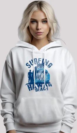 F4NT4STIC Kapuzenpullover "Hawaii Surf Beach Summer", Premium Qualität