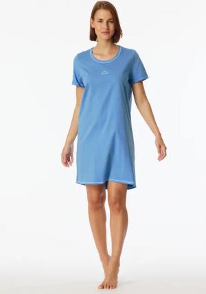 Sleepshirt kurzarm Print hellblau - Casual Essentials 36