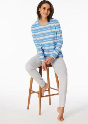 Schlafanzug lang hellblau - Casual Essentials 50