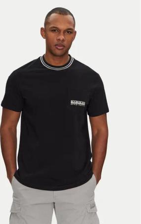 Napapijri T-Shirt S-Murlo NP0A4IEJ9411 Schwarz Regular Fit
