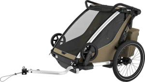 Thule - Chariot Cross 2 Double Fahrradanhänger 2 Sitzer khaki