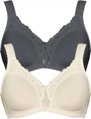 Viania Set: Bügelloser BH 2er Pack Soft BH Helga (Spar-Set, 2-tlg) nahtlos