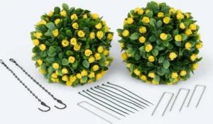Kunstblume künstlicher Blütenball für das Beet, im Blumentopf oder zum Aufhängen Astern, Rosen, Online-Fuchs, variable Kunstpflanzen