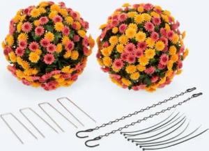 Kunstblume künstlicher Blütenball für das Beet, im Blumentopf oder zum Aufhängen Astern, Rosen, Online-Fuchs, variable Kunstpflanzen