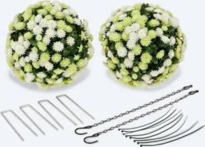 Kunstblume künstlicher Blütenball für das Beet, im Blumentopf oder zum Aufhängen Astern, Rosen, Online-Fuchs, variable Kunstpflanzen