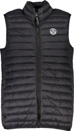 North Sails Outdoorjacke Schwarzes ärmelloses Herrenhemd mit Taschen und Reißverschluss