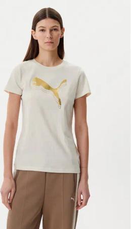 Puma T-Shirt Essentials Metallic 684995 Beige Regular Fit