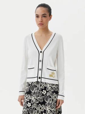 Luisa Spagnoli Strickjacke Canaria 100003 Écru Regular Fit