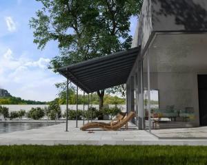 Palram - Canopia Terrassendach mit pulverbeschichtetem Aluminiumrahmen, BxT: 971x295 cm, einfache DIY Montage