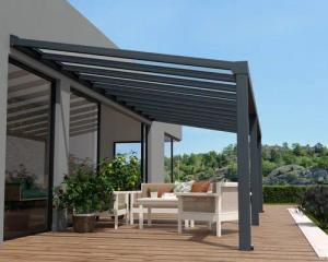 Palram - Canopia Terrassendach Stockholm Alu Terrassenüberdachung, BxT: 805x331 cm, einfache DIY Montage