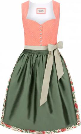 Dirndl Kiana (apricot, Gr. 38) von Stockerpoint Heimatgwand für Damen, 100% Baumwolle