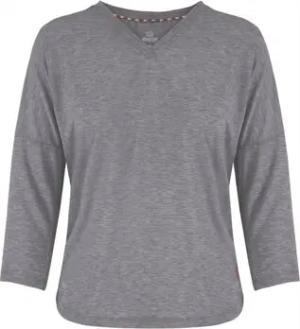 Sherpa Tank Top Sport ASHA V-NECK 3/4 SLEEVE TOP Kharani Grey SW21024-390