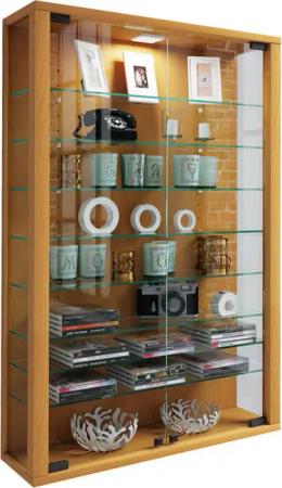 Vitrine Vitrosa Mini buche Nachbildung Holzwerkstoff Glas B/H/T: ca. 59x90x18 cm