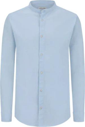 Jack & Jones Unifarbenes Hemd mit Leinen und Stehkragen