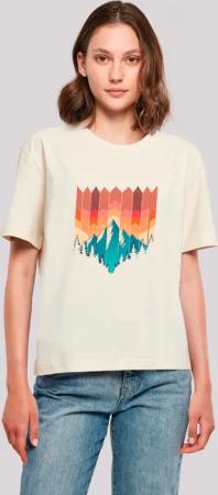F4NT4STIC T-Shirt "Berg Sonnenuntergang Geometrisch", Premium Qualität