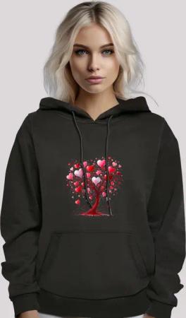 F4NT4STIC Kapuzenpullover "Herz Baum Aquarell Druck", Premium Qualität