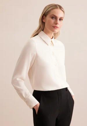 seidensticker Hemdbluse "Schwarze Rose", Langarm Kragen Uni