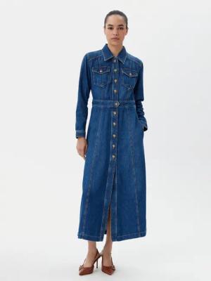 Luisa Spagnoli Jeanskleid Pagella 541651 Blau Regular Fit