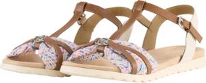 TOM TAILOR Damen Flache Sandalen mit Flechtmuster, braun, Gemustert, Gr. 38