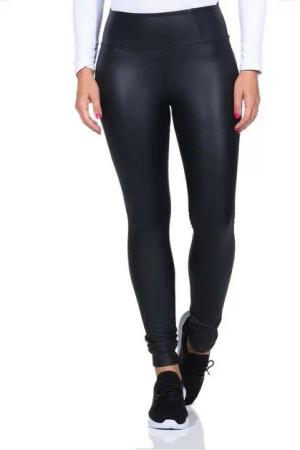 Aurela Damenmode Lederhose Warme Kunstlederleggings gefütterte Lederleggings für Damen (1-tlg) mit elastischem Bund, in Unifarbe