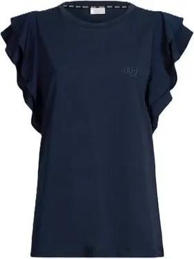 Liu Jo T-Shirt – Elegantes Shirt mit Rüschenärmeln & Logo-Detail