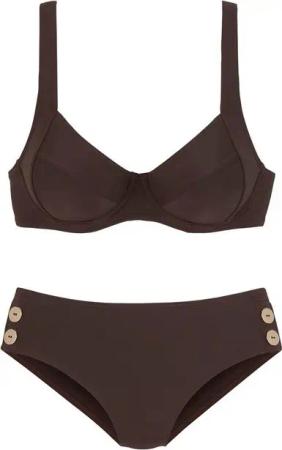 Vivance Bügel-Bikini mit goldfarbenen Zierknöpfen