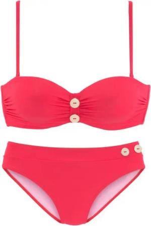 Vivance Bügel-Bandeau-Bikini mit edlen Zierknöpfen
