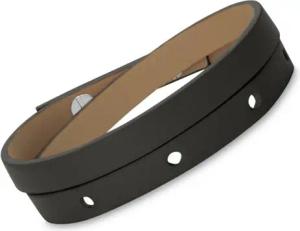 Wickel-Armband Kunstleder schwarz