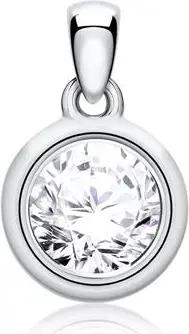 Anhänger aus 14-karätigem Weißgold mit Diamant