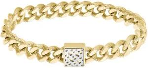 Vergoldetes Panzerarmband Caly aus Edelstahl für Damen