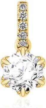 Kettenanhänger aus 585er Gelbgold mit Diamanten