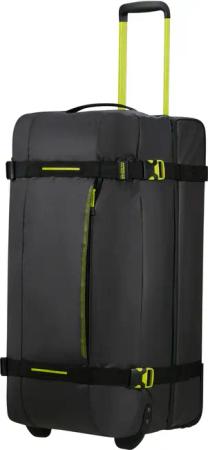 American Tourister Reisetasche mit Rollen Urban Track Duffle/Wheels L coated 116l black/lime