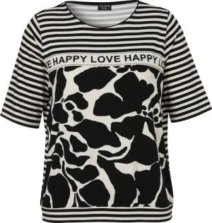 Halbarm-Shirt mit Mustermix Bicolor