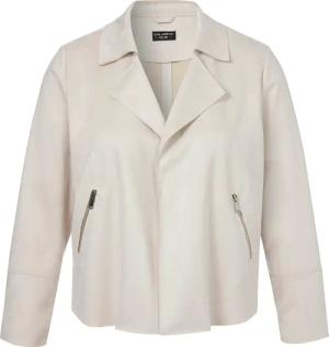 Kurze Reversjacke aus veganem Velours-Leder