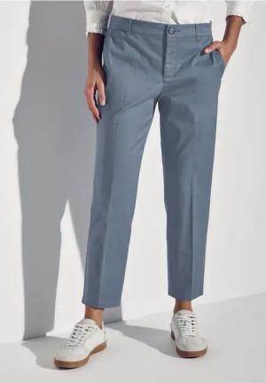 Street One Frauen Softe Twill Chino in Blau, Gr: 38
