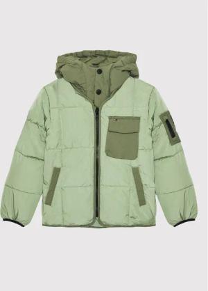Tommy Hilfiger Winterjacke Detachable Hood KB0KB06669 D Grün Regular Fit