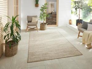 ELLE DECORATION Teppich "Mèlange Wendeteppich", rechteckig, 5 mm Höhe, Flachgewebe, In-& Outdoor, Modern, beidseitig, Balkon, Wohnzimmer