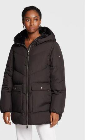 Tommy Hilfiger Winterjacke Chevron Sorona WW0WW36211 Schwarz Relaxed Fit