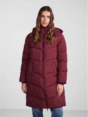 Pieces Winterjacke 17126619 Dunkelrot Regular Fit