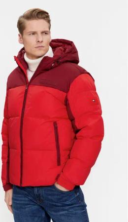 Tommy Hilfiger Winterjacke New York MW0MW32771 Rot Regular Fit