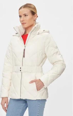 Tommy Hilfiger Winterjacke WW0WW40327 Écru Regular Fit